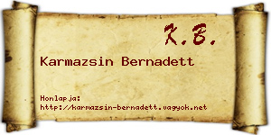 Karmazsin Bernadett névjegykártya