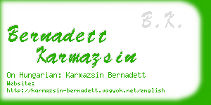 bernadett karmazsin business card